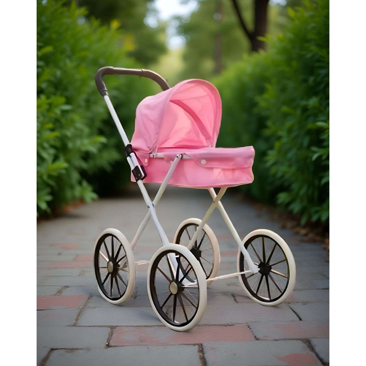 GENERICO - Coche De Muñeca Carreola Ruedas Grandes Rosa