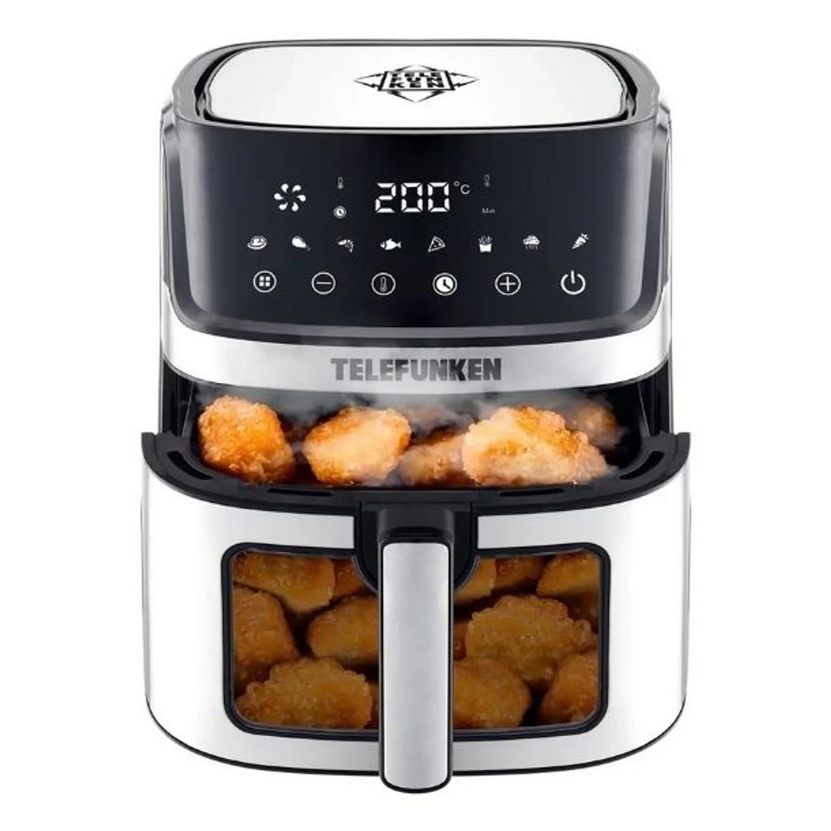 TELEFUNKEN - Freidora de Aire Telefunken Easy Fryer 6900 Acero/Negro Acero Inoxidable