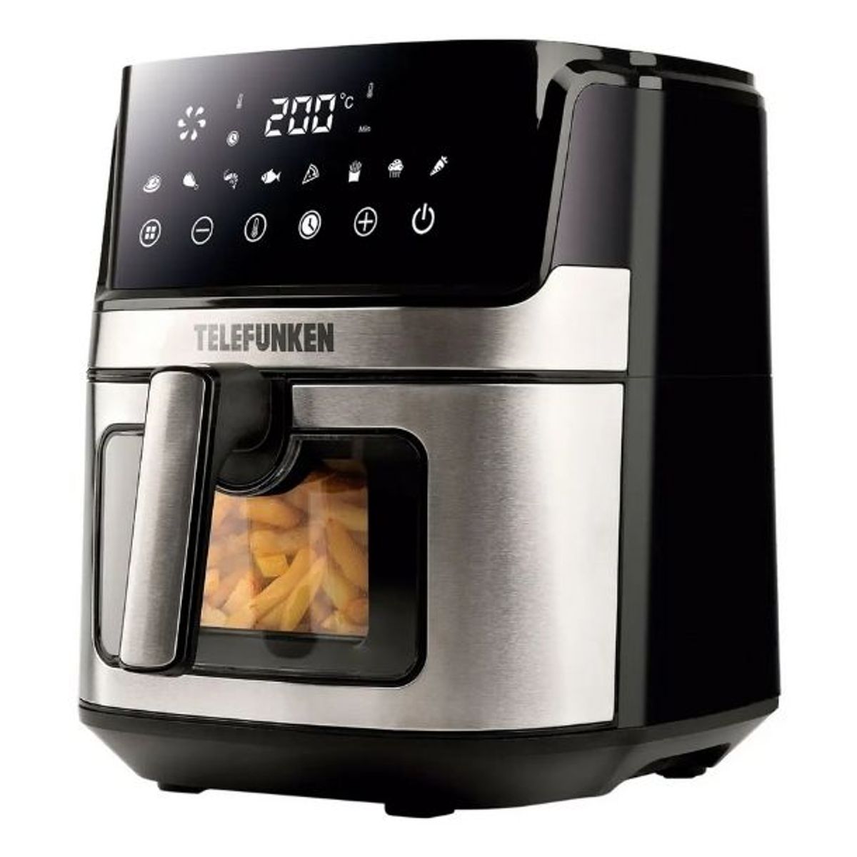 TELEFUNKEN - Freidora de Aire Telefunken Easy Fryer 6900 Acero/Negro Acero Inoxidable