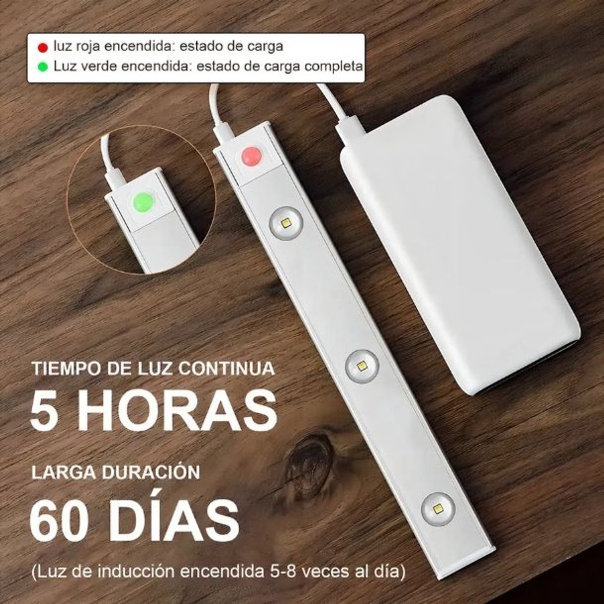 GENERICO - Barra Led Clóset Pack 2 Blanco Luz Blanca Cálida Neutra 3000 K Luz Corrida Triple 2rl Calidad Duradera
