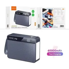 GENERICO - Power Bank Batería Portátil Capacidad 60.000 mAh Original Vidvie Pb7025 Banco de Crga Rápida Potente