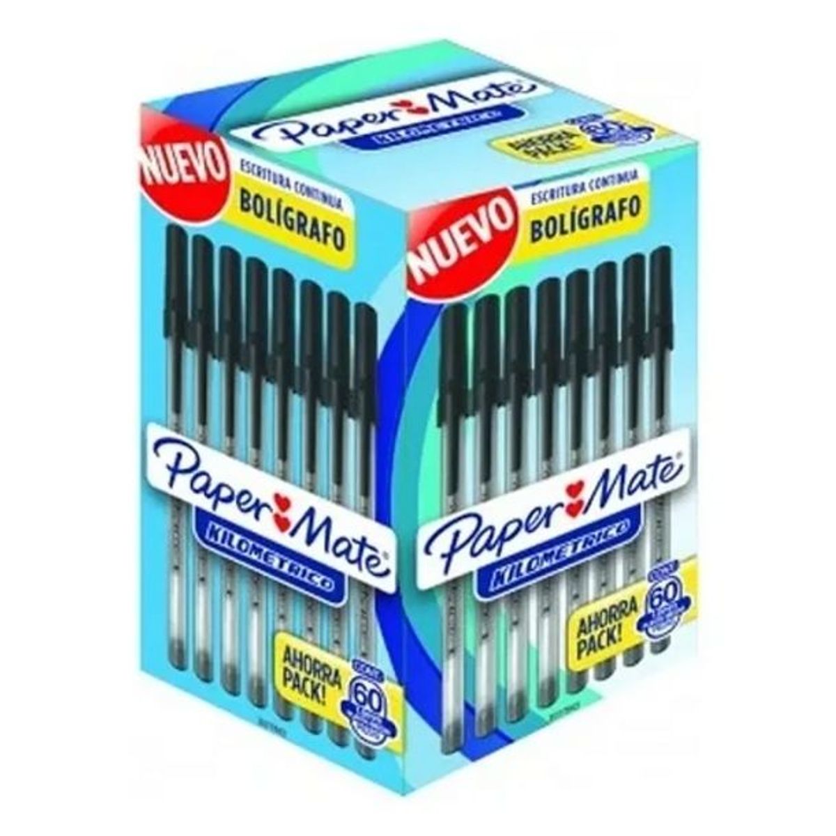 PAPER MATE - Boligrafo Paper Mate Kilometrico Negro Caja X 60 Unidades