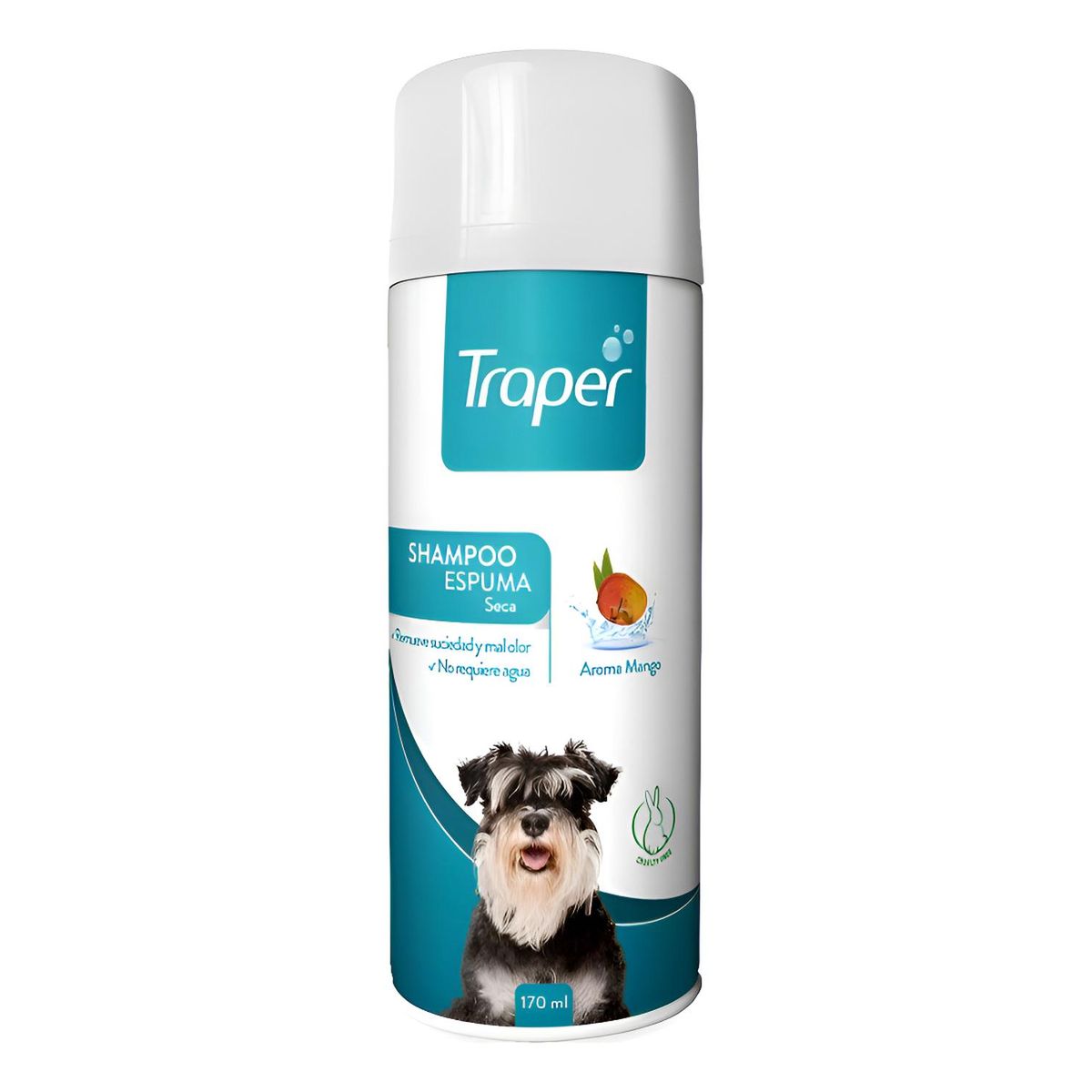 TRAPER - Shampoo Espuma Seca Traper Baño En Seco Para Perros 170ml
