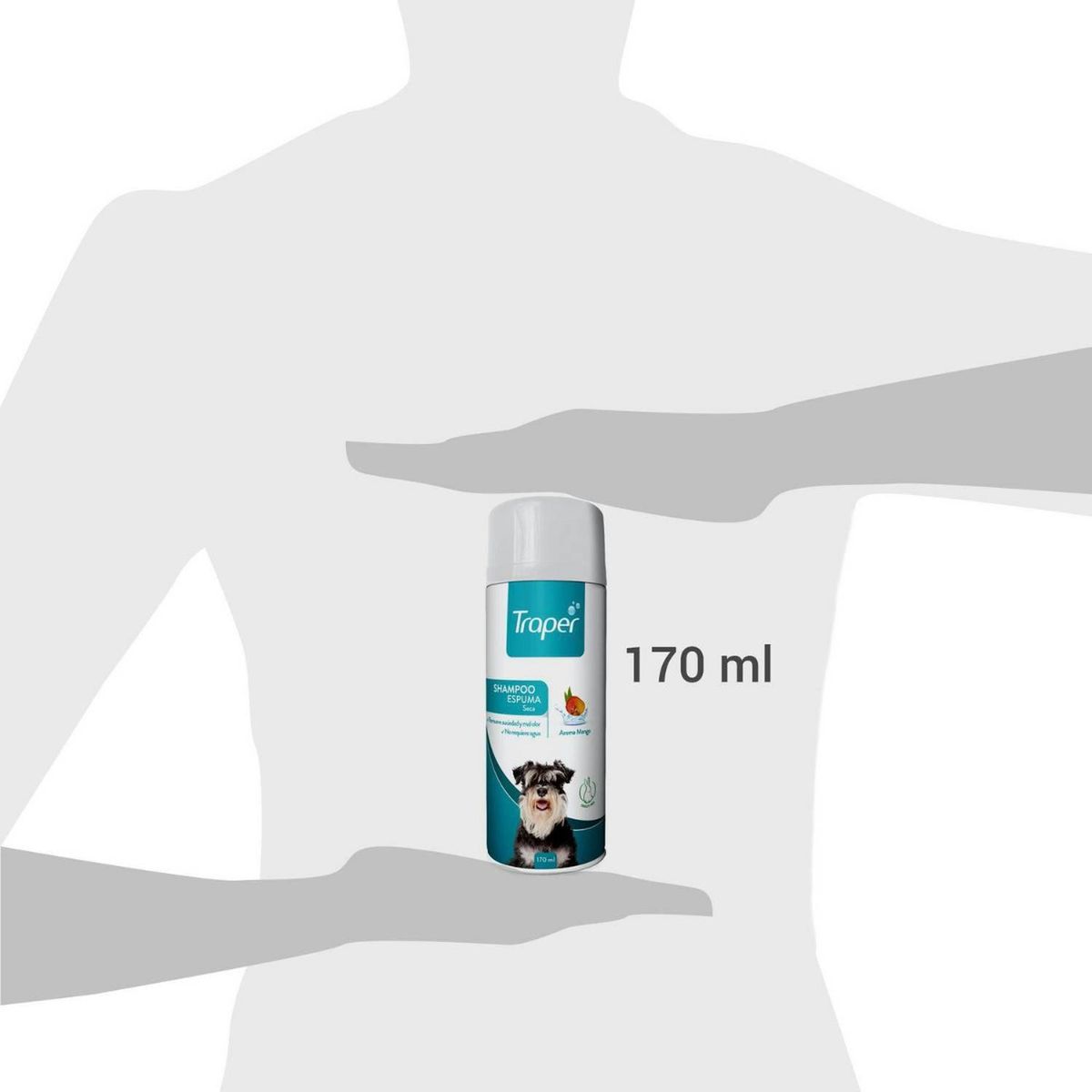 TRAPER - Shampoo Espuma Seca Traper Baño En Seco Para Perros 170ml