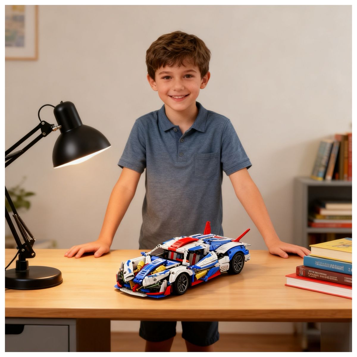 AZULAMAR - Juguete Bloques De Coche Carreras Deportivo Regalo Gundam Racer