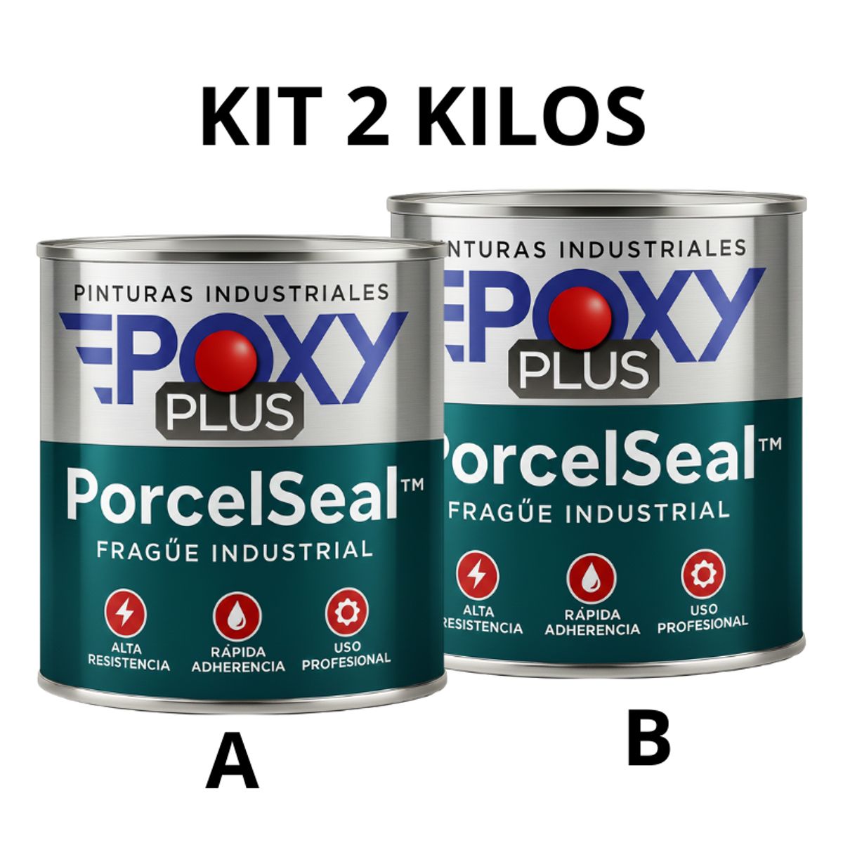 EPOXY - PASTA IMPERMEABLE ANTIHONGOS - PorcelSeal™ - Fragüe Industrial KIT 2KG