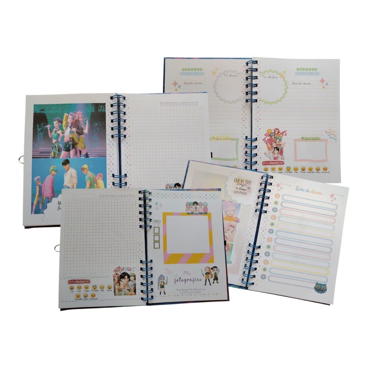 INDEPENDIENTE - Mi Cuaderno secreto o Diario de vida para niños -  Saja Boys -Guerreras del Kpop + accesorios