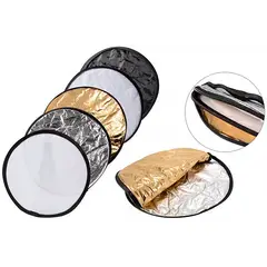 GENERICO - Reflector difusor para fotografía redondo 110cm 5 en 1