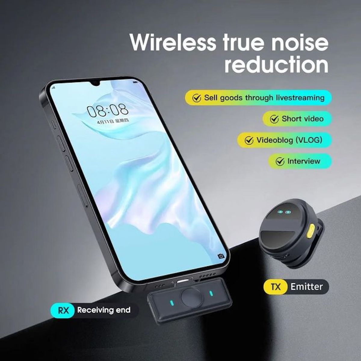 GENERICO - Micrófono De Solapa Inalámbrico Profesional