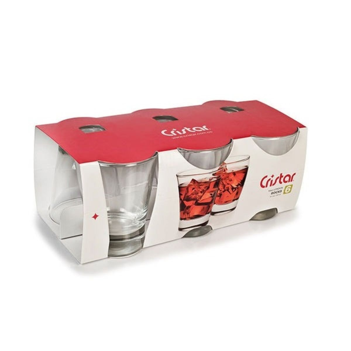 CRISTAR - SET DE 6 VASOS BAJOS 347CC LONDON