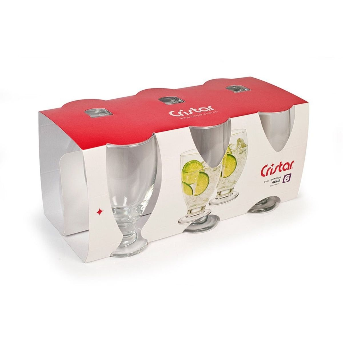 CRISTAR - SET DE 6 COPAS DE AGUA 355CC LEXINGTON