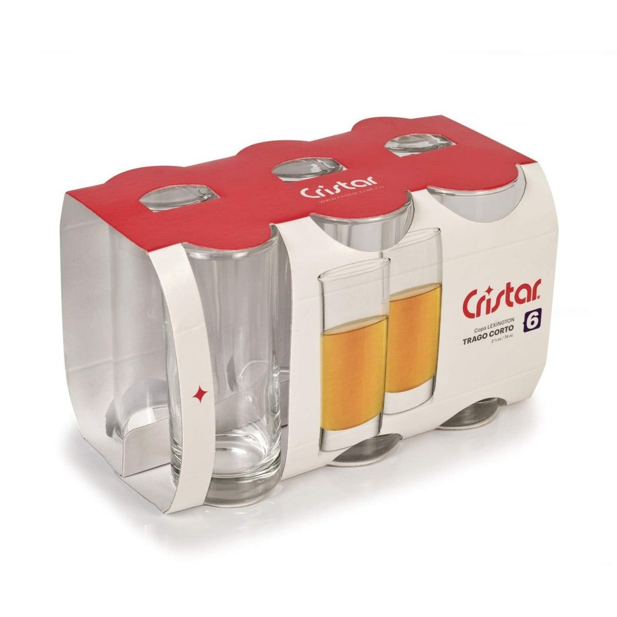 CRISTAR - SET DE 6 VASOS TEQUILA LEXINGTON 74CC