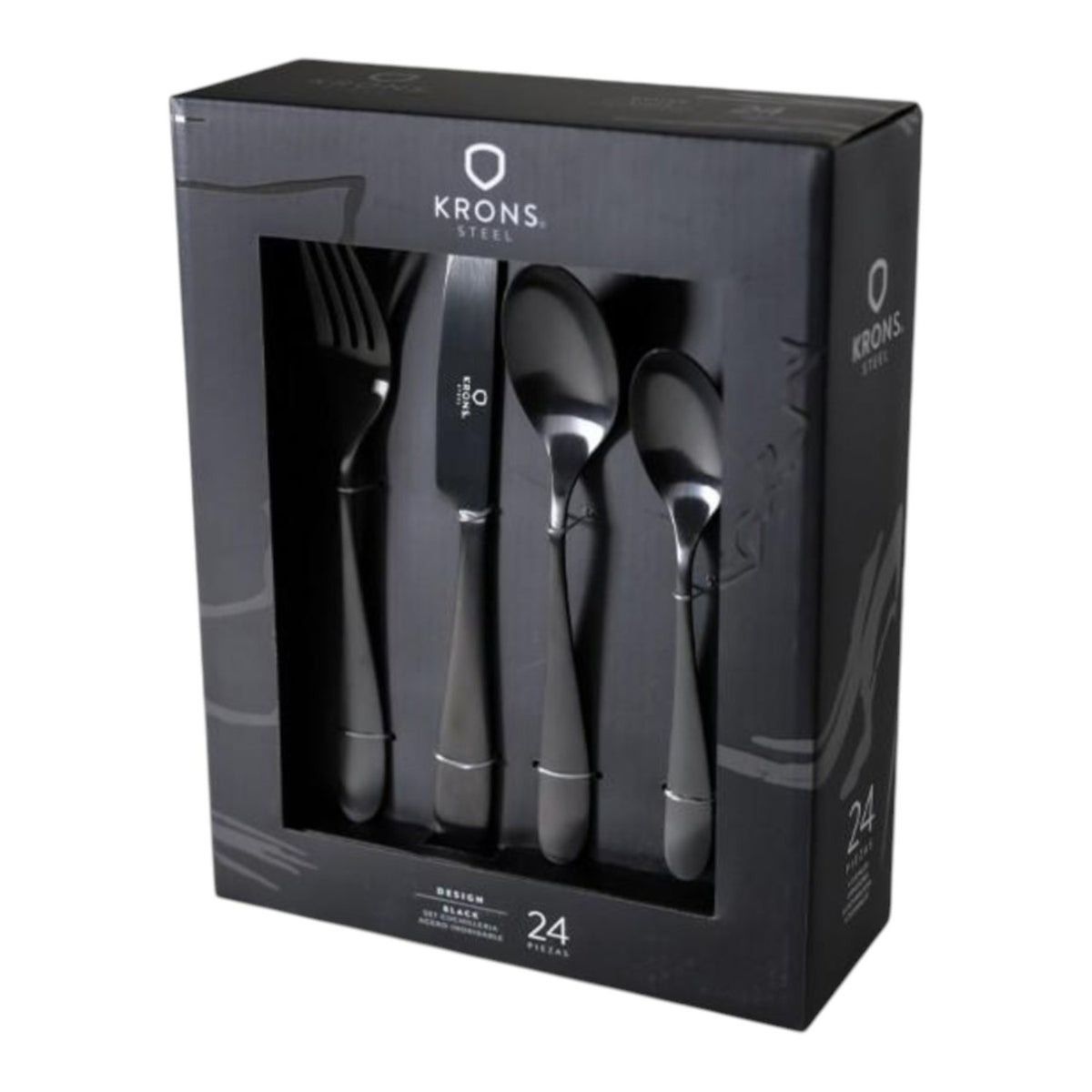 KRONS - SET CUCHILLERÍA BLACK 24 PIEZAS