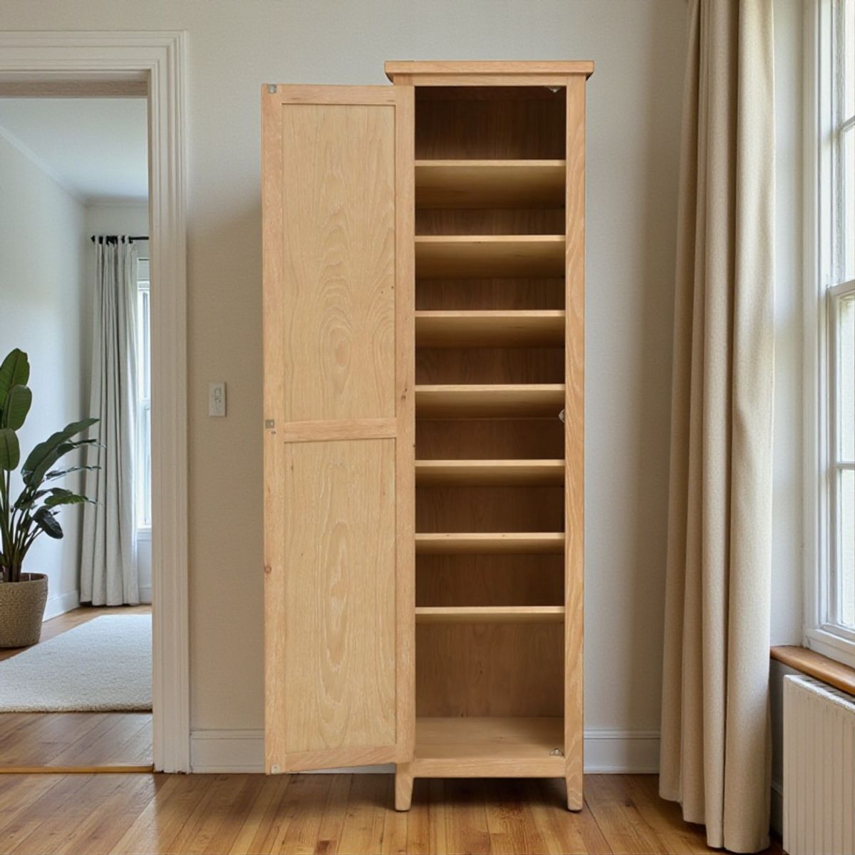 ARCA MUEBLES - Zapatero Alto Vintage de Madera de Pino 180ALTOx40FONDOx50ANCHO