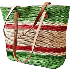 VIVAFELICIA - Bolso Tejido a Mano Violeta Verde