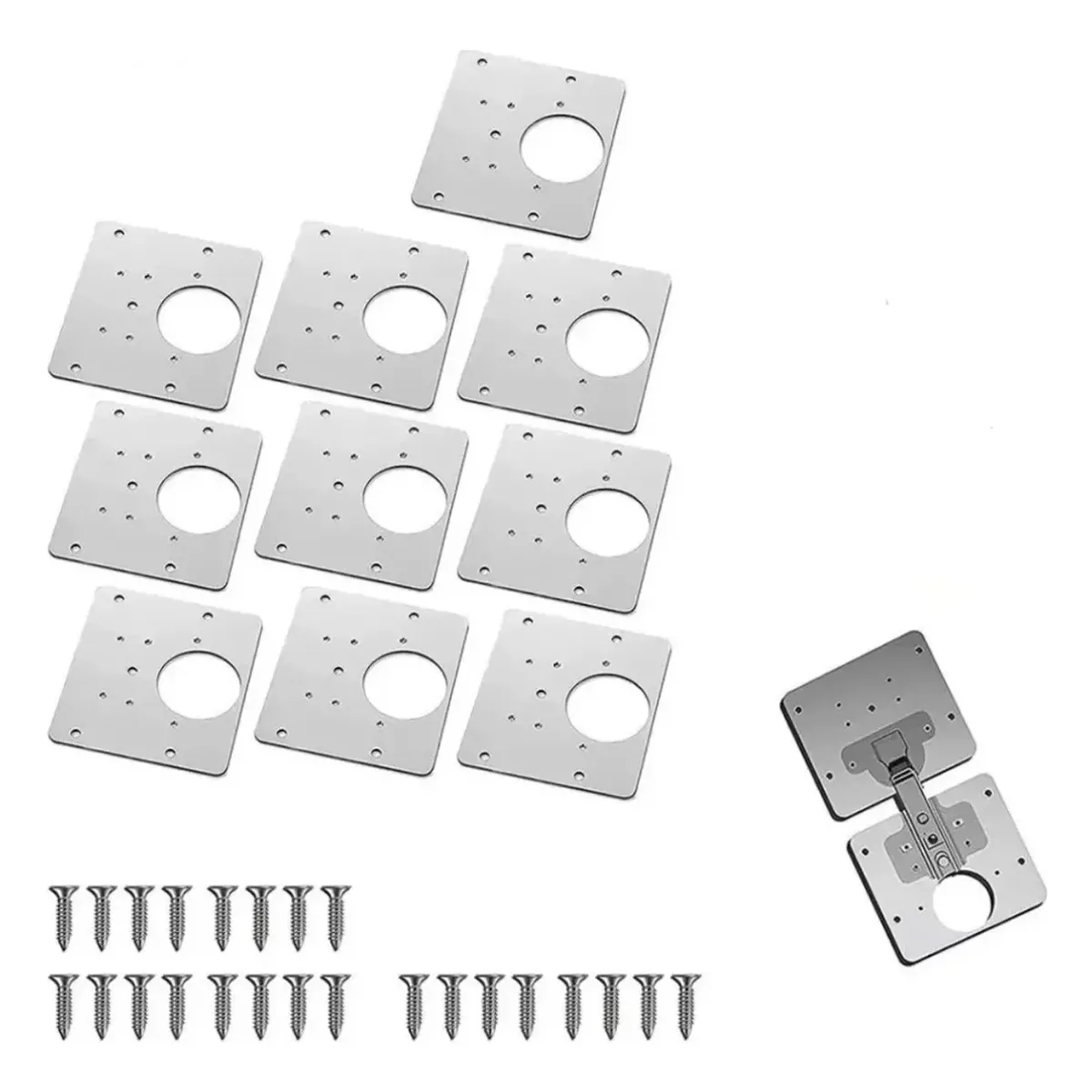 GENERICO - 10pz Herramienta Montaje Armario Muebles Reparación Bisagra