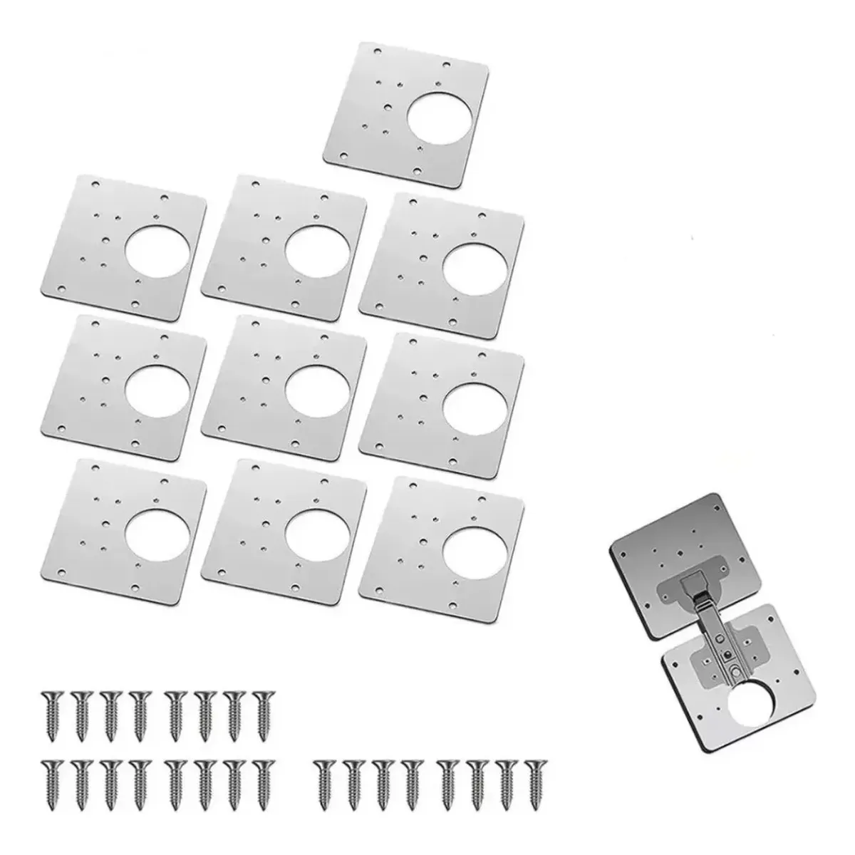 GENERICO - 10pz Herramienta Montaje Armario Muebles Reparación Bisagra
