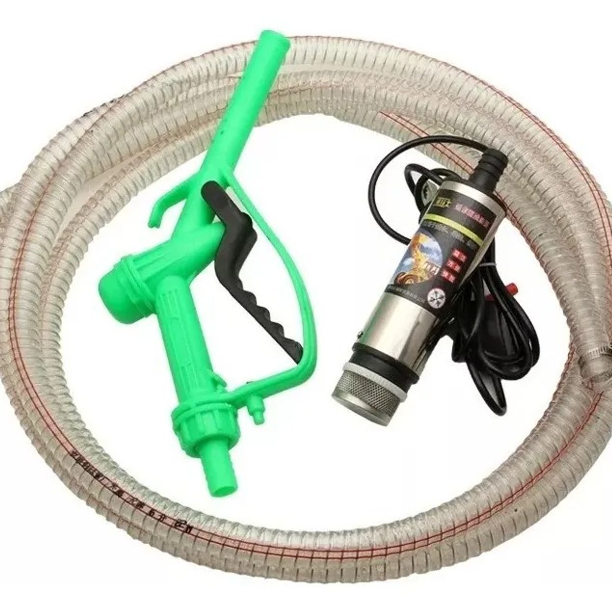 GENERICO - Kit Bomba Trasvasije Diesel Agua Bencina Combustible 12v