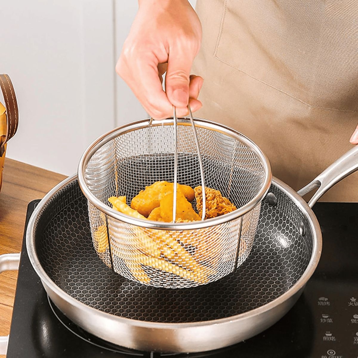 HOMESTAR - Colador Escurridor Acero Inoxidable 20 cm - Verduras y Pasta