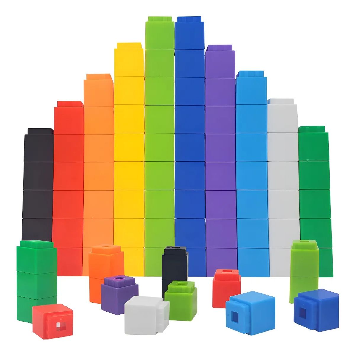 GENERICO - Cubos Conectores Para Matemática 100unidades Método Singapur 100 Cubos