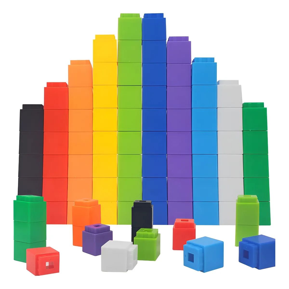 GENERICO - Cubos Conectores Para Matemática 100unidades Método Singapur 100 Cubos