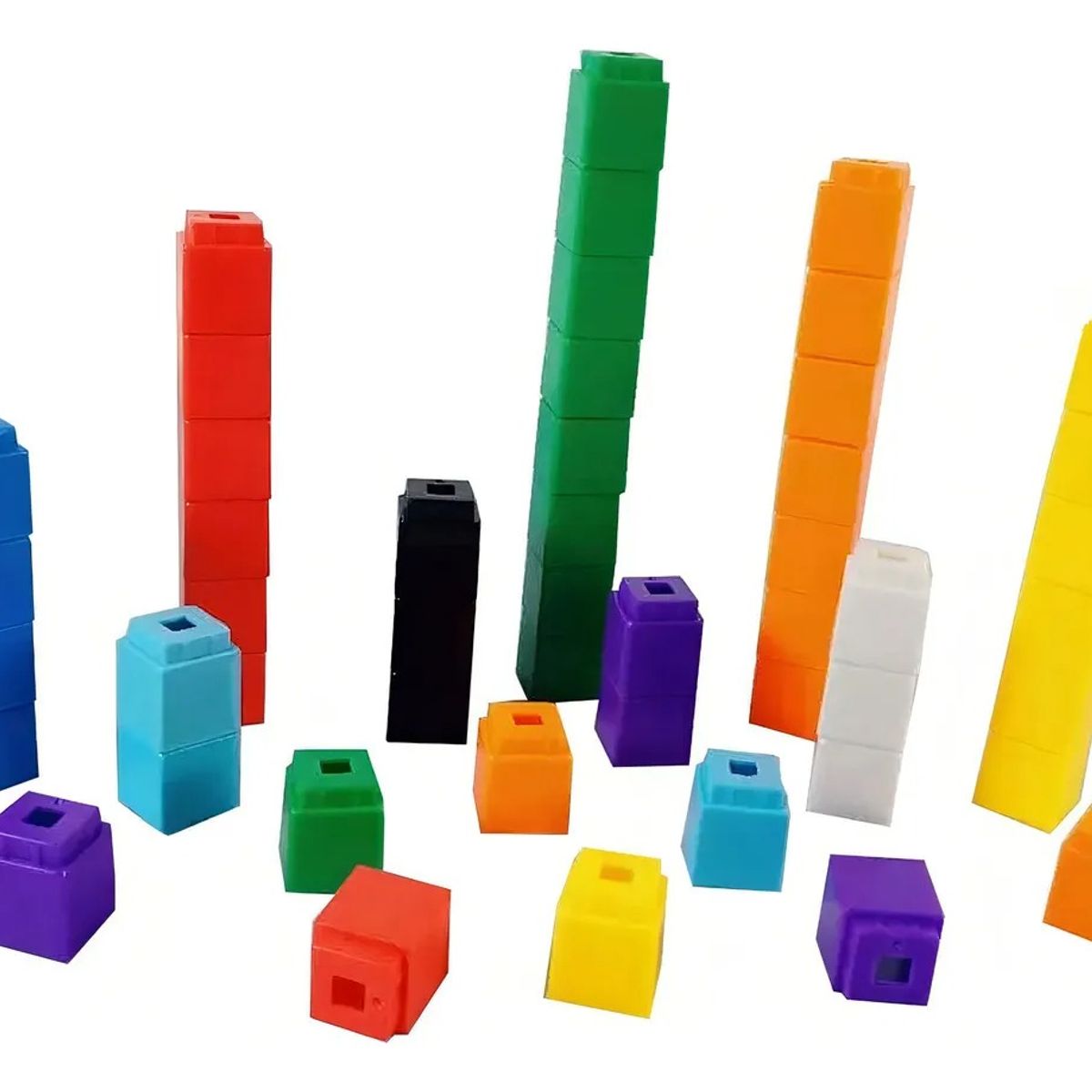 GENERICO - Cubos Conectores Para Matemática 100unidades Método Singapur 100 Cubos
