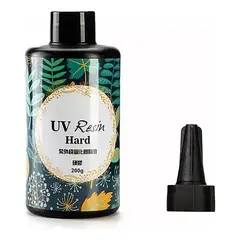 GENERICO - Kit Resina Uv 200g Crystal De Secado Rapido Negro