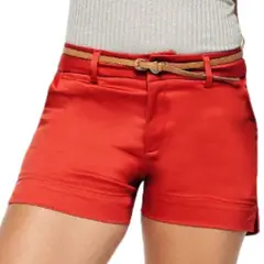 TRUCCOS JEANS - Short Tiro Alto Mujer Algodón Elasticado Colores Vibrantes T6771