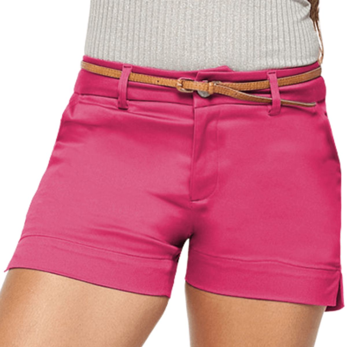 TRUCCOS JEANS - Short Tiro Alto Mujer Algodón Elasticado  Colores Vibrantes T6771