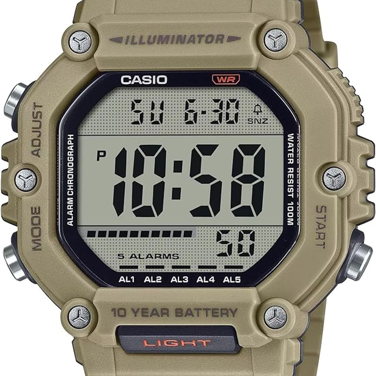 CASIO - RELOJ CASIO AE1600H-5AV HOMBRE ILUMINATOR SUMERGIBLE
