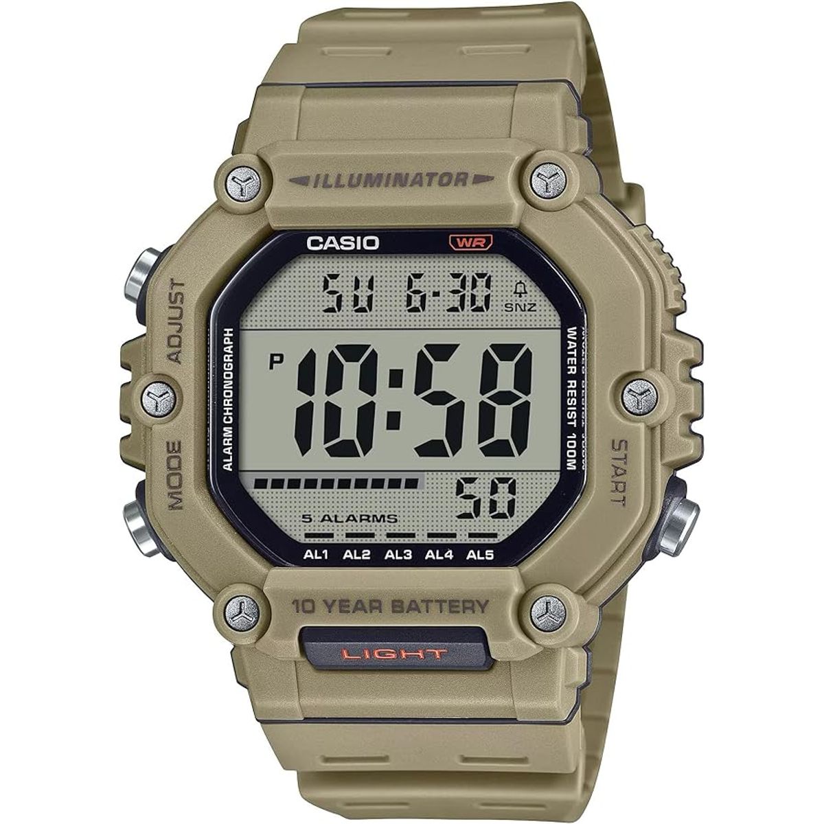 CASIO - RELOJ CASIO AE1600H-5AV HOMBRE ILUMINATOR SUMERGIBLE