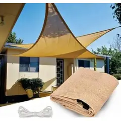 GENERICO - Toldo Carpas tipo Vela Sombra Cuadrado 6mx6m Color Beige