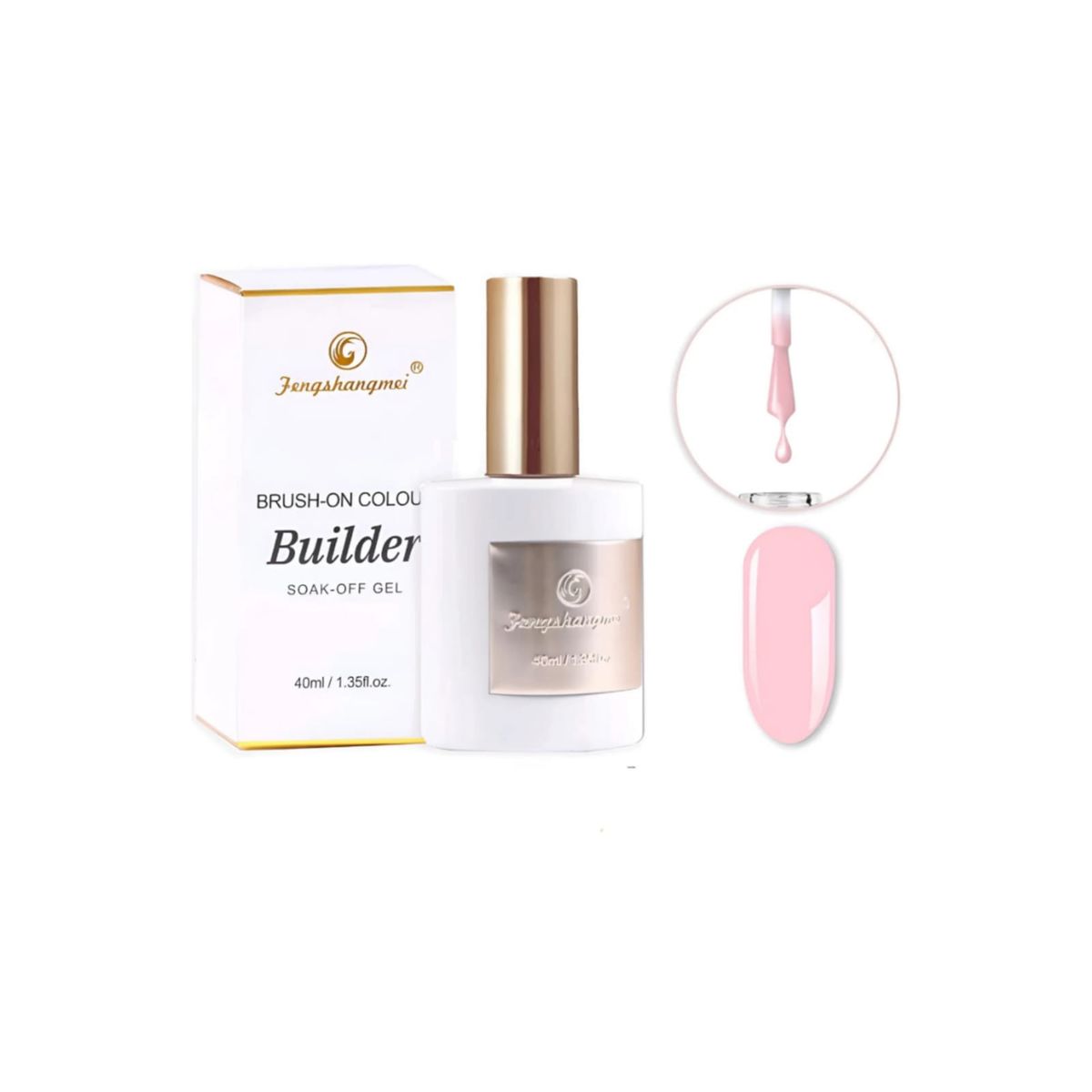 GENERICO - Builder Gel Constructor Extencion Uñas 40ml  Rosado 06