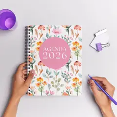 GENERICO - Agenda Trabajadora Social B5 – Planner Profesional 100 Hojas Full Color - Floral