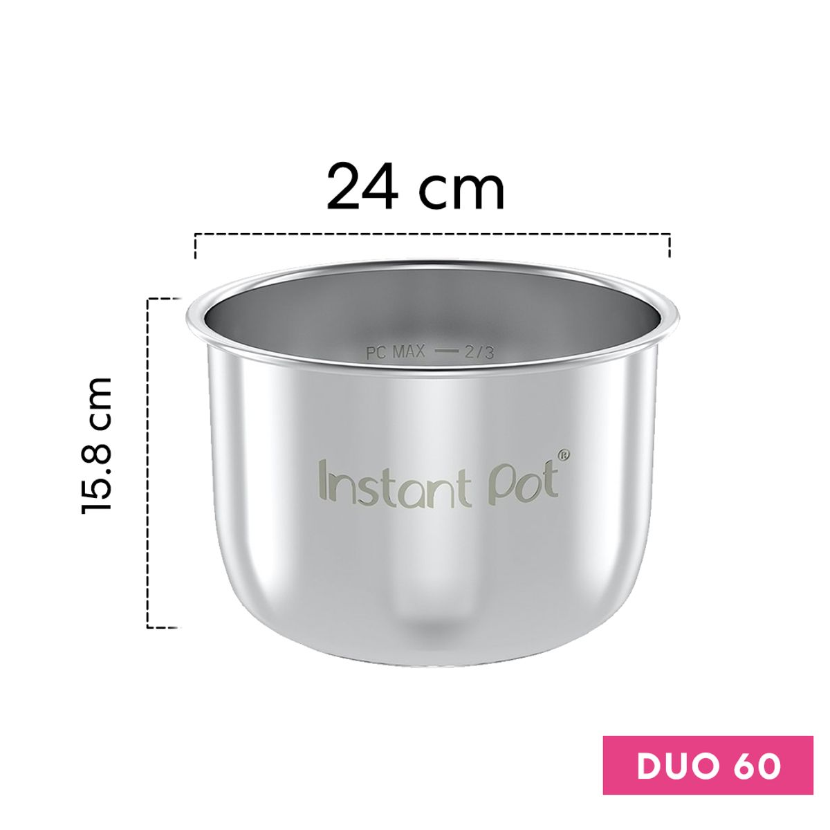 INSTANT POT - Olla interior de acero inoxidable Instant Pot 60 Plus
