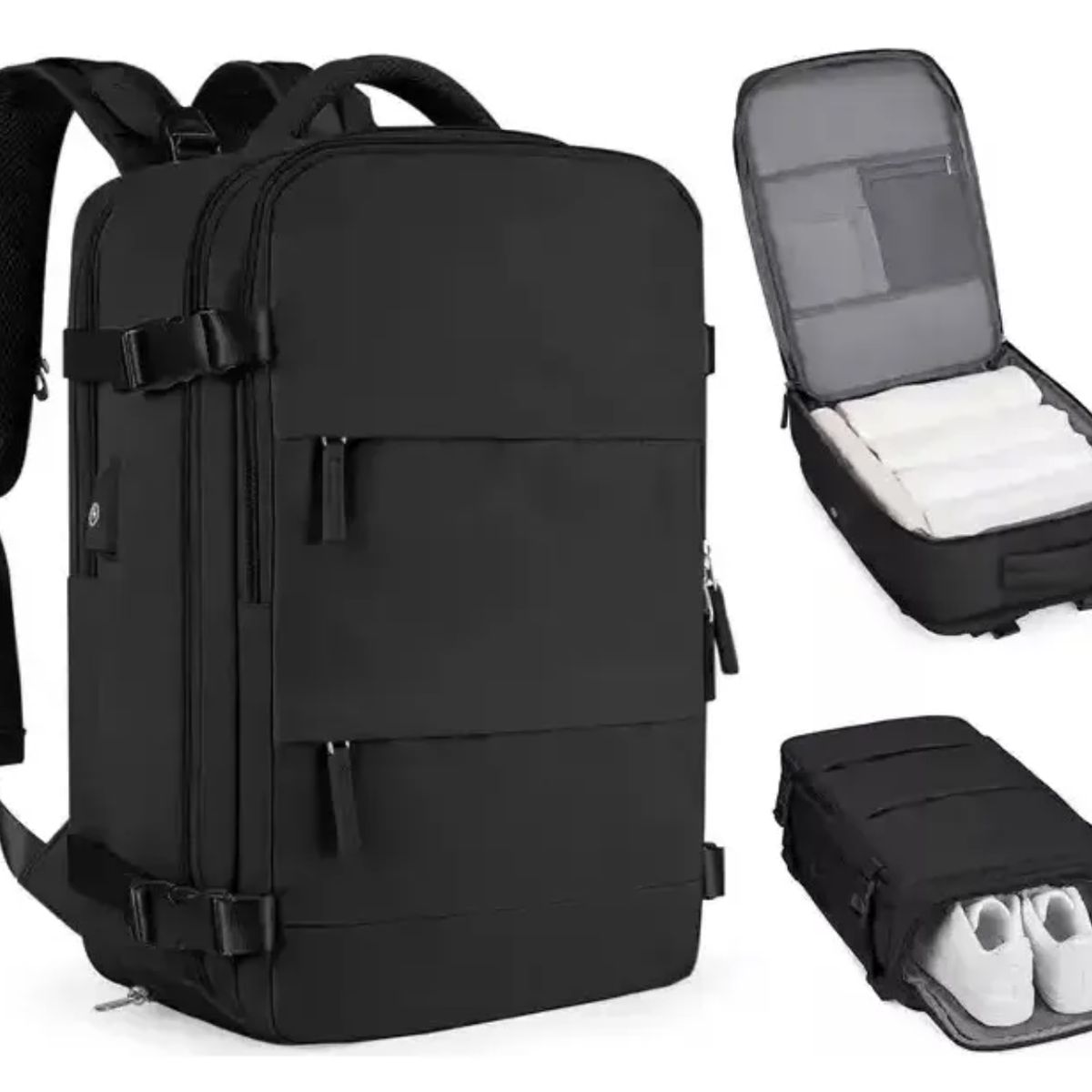 GENERICO - Maleta Mochila De Viaje Avión Aprobado Gran Capacidad  Diseño De La Tela Lisa