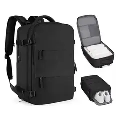 GENERICO - Maleta Mochila De Viaje Avión Aprobado Gran Capacidad Diseño De La Tela Lisa