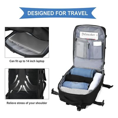 Imagen 2 del producto Maleta Mochila De Viaje Avión Aprobado Gran Capacidad Diseño De La Tela Lisa