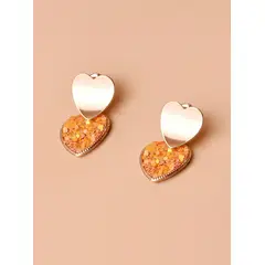 KIRAMA CLOTHING STORE - Pendientes Dobles en Forma de Corazón