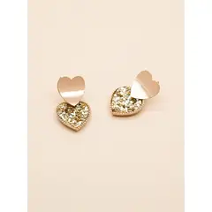 KIRAMA CLOTHING STORE - Pendientes Dobles en Forma de Corazón