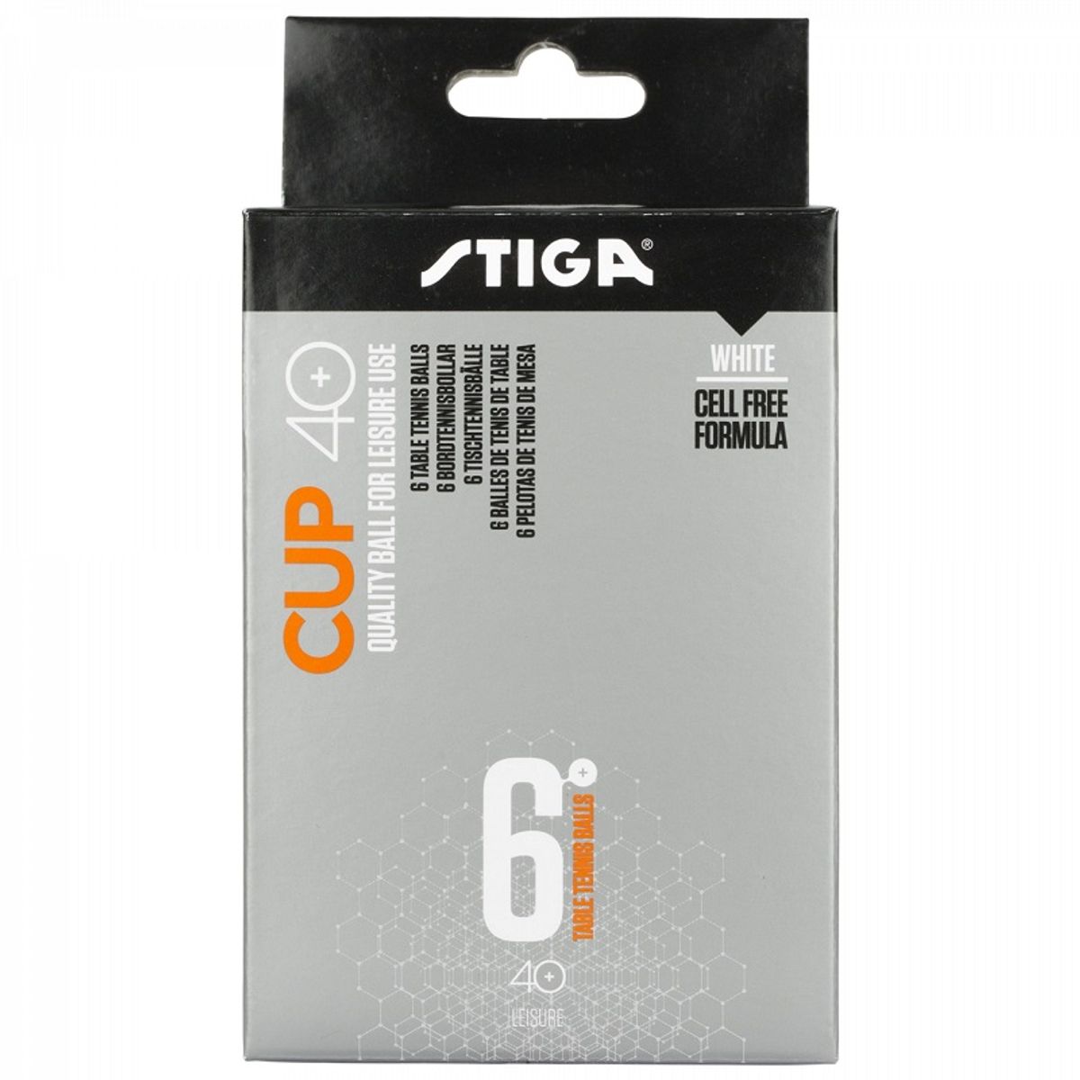 STIGA - PELOTA TENIS DE MESA STIGA CUP 40+ PACK 6 UNIDADES