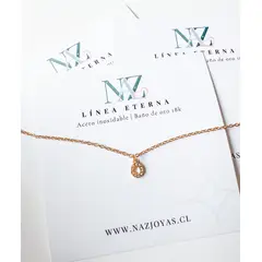 NAZ - Collar baño de oro con inicial O