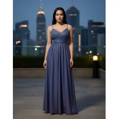 LUNA - Vestido De Fiesta Anahi Con Brillos