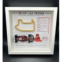 GENERICO - Cuadro Decorativo GP Las Vegas 2025 Lewis Hamilton Ferrari