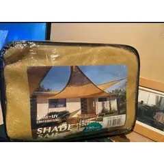 GENERICO - Toldo Carpas tipo Vela Sombra Rectangular 5mx6m Color Beige