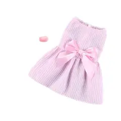 GENERICO - Vestido a Rayas Rosa para Perros Gatos conejos y otros