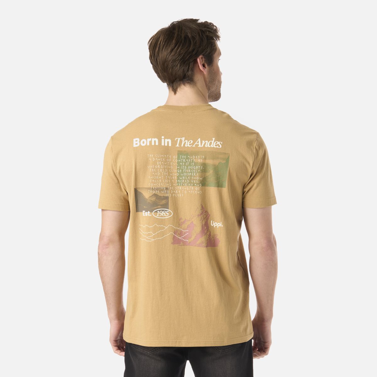 LIPPI - Polera Hombre Adventure Page T-Shirt Camel Lippi