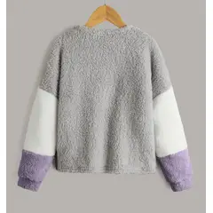 KIRAMA CLOTHING STORE - Pullover de Franela con Bloques de Color