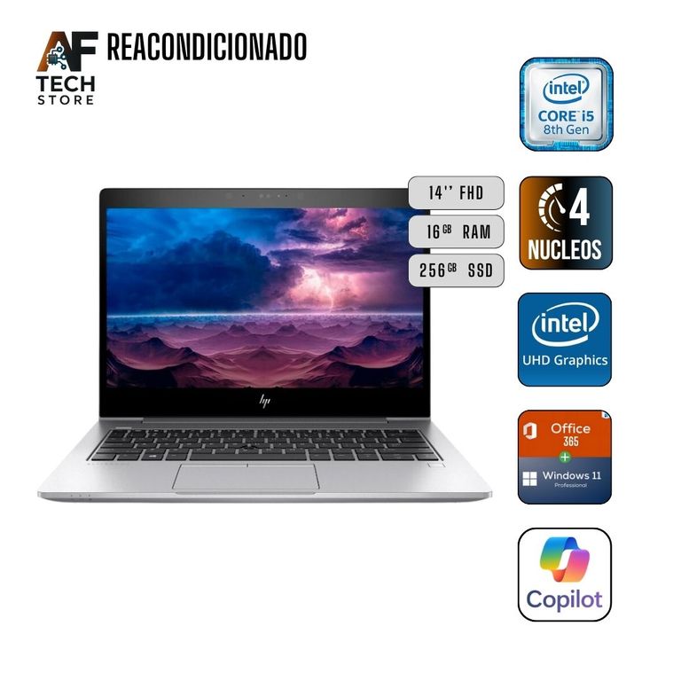 Notebook 440 G5 I5 8th 16GB 256GB - Win11+Office - Reacondicionado Profesional