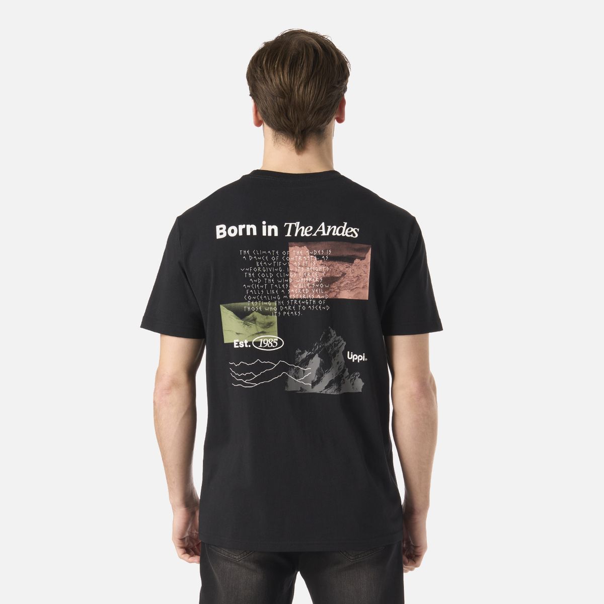 LIPPI - Polera Hombre Adventure Page T-Shirt Negro Lippi